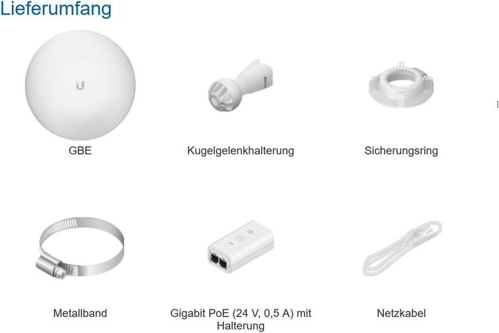 Produktbild Ubiquiti GigaBeam AC (1000 Mbit/s)