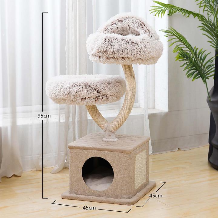 Produktbild Fudajo Kratzbaum (95 cm, Braun, Creme)