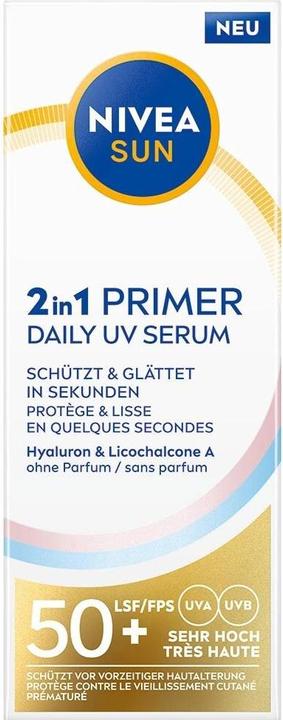 Image du produit NIVEA Apprêt 2 en 1 (Crème solaire, SPF 50+, 30 ml)