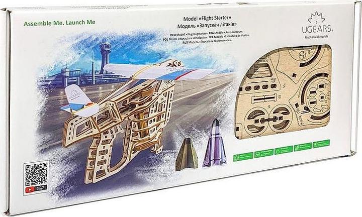 Produktbild Ugears Flugzeugstarter mechanische Modell Bausatz