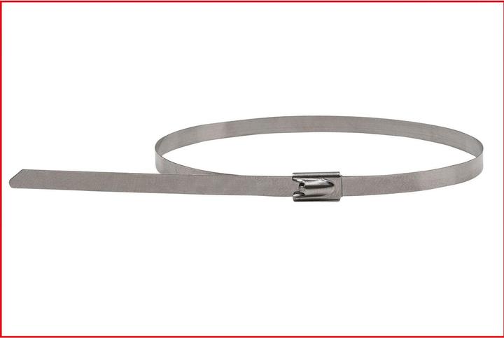 Produktbild KS Tools Edelstahl Kabelbinder mit Kugelverschluss, 4,6x350mm, 100 Stück (Metallkabelbinder, 350 mm, 1 Stk.)