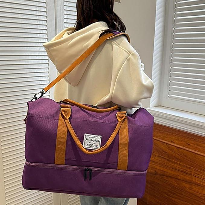 Actual product image Only-Bags.Store 2-piece travel bag set with toiletry bag, large capacity crossbody weekender overnight bag (55 l)