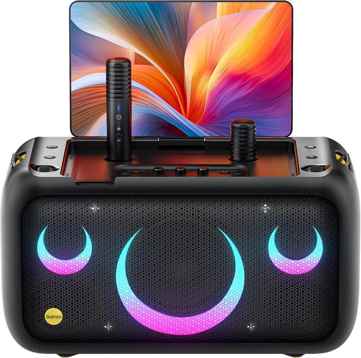 Actual product image Ikarao Break X1 Karaoke-Maschine mit Bildschirm und Mikrofonen