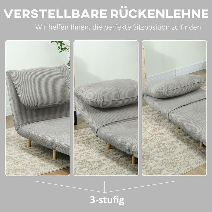 Produktbild Swisshandel24 2-in-1 Schlafsofa Schlafsessel Klappmatratze Gästebett Klappbett Grau