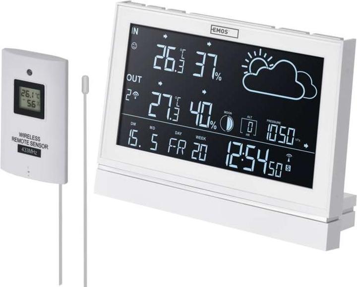 Produktbild Emos E5005 digital weather station White LED Battery