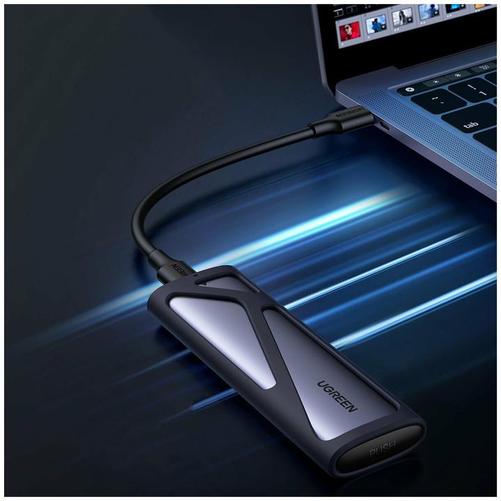Productafbeelding Ugreen CM400 M.2 SSD behuizing, NVMe, SATA, 10Gbps, USB-C (Grijs) (M.2)