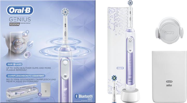 Produktbild Oral-B Genius 80326278 Elektrische Zahnbürste Erwachsener Rotierende-vibrierende Zahnbürste Violett (Oszillierende Zahnbürste)