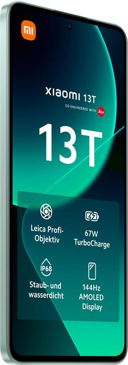 Immagine prodotto Xiaomi 13T (256 GB, verde prato, 6.67", Doppia SIM, 50 Mpx, 5G)