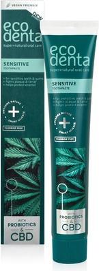 Actual product image Ecodenta Toothpaste with Cannabidiol and Probiotics 75ml for Sensitive Teeth