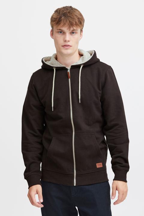 Actual product image Blend Hulker Teddy Men's Zip Up Sweater Zipper Jacket With Teddy Fleece With Hood With Teddy Fur Lin (XXL)