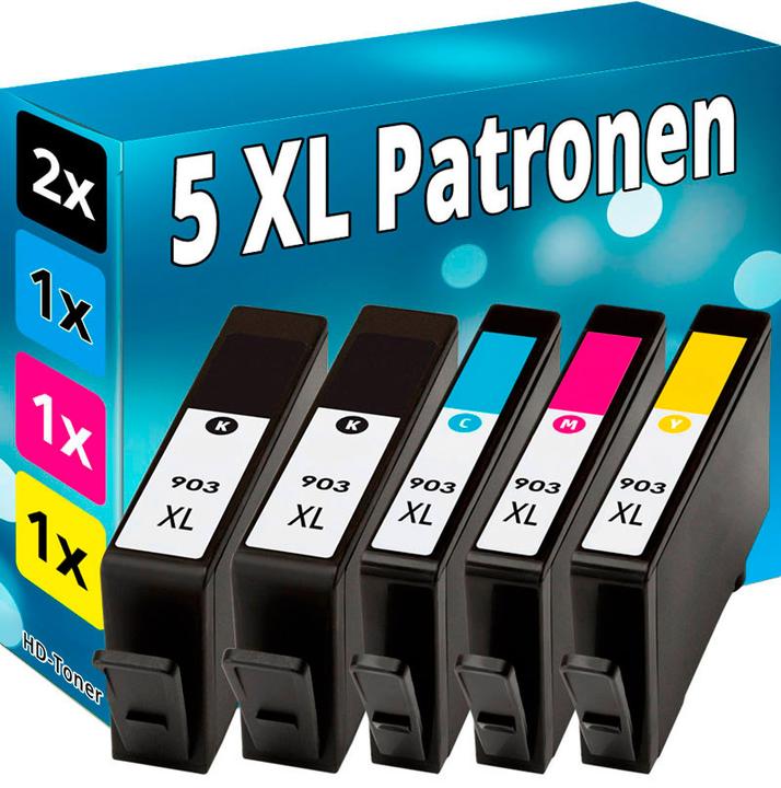 Produktbild Druckfuxx 5x TINTE PATRONEN 903 für HP OfficeJet 6950 6960 6962 6968 6970 6975 6