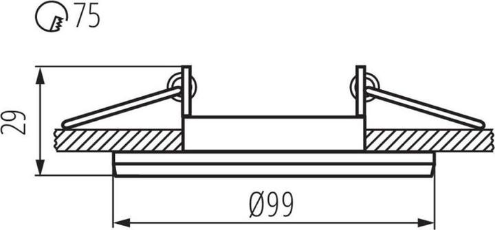 Produktbild Kanlux 26743 COLIE DTO-B Einbaurahmen
