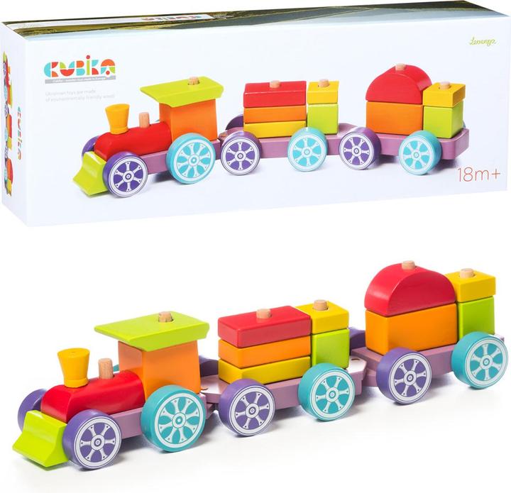 Cubika Cabika wooden train "Rainbow Express