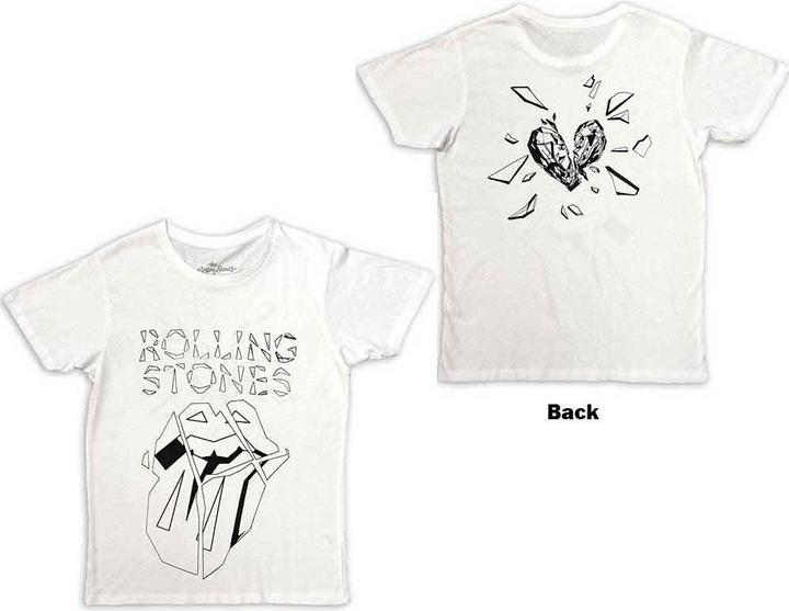The Rolling Stones T Shirt Hackney Diamonds Tongue Outline Official White M (M)