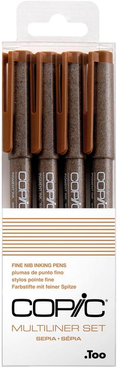 Actual product image Copic Multiliner Sepia Set, 4 pieces assorted (Sepia, 4 x)