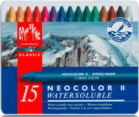 Actual product image Caran d'Ache Neocolor II Aquarelle Metallschachtel (Multicolor, 15 x)