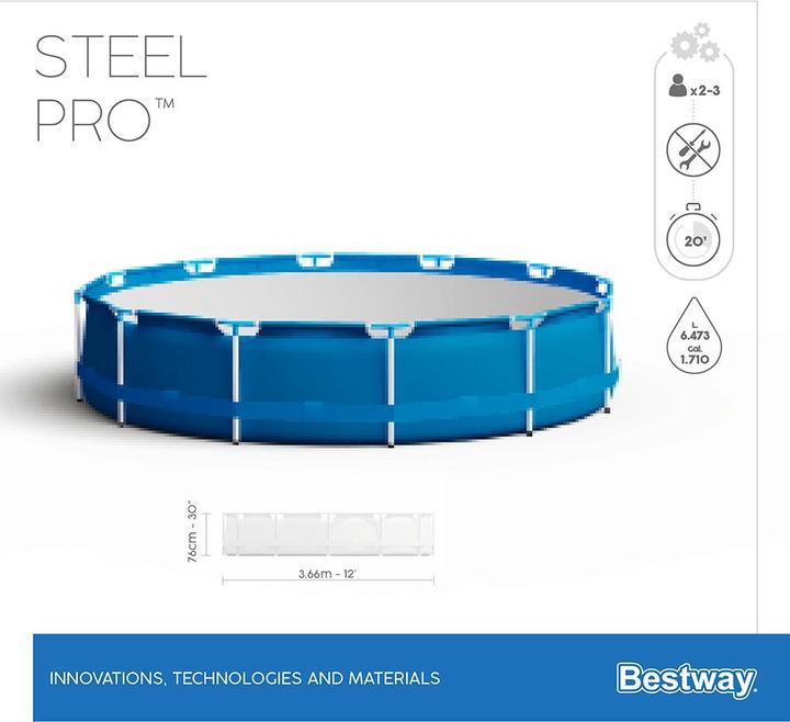 Produktbild Bestway Steel Pro Pool Set (Ø 366 x 76 cm)