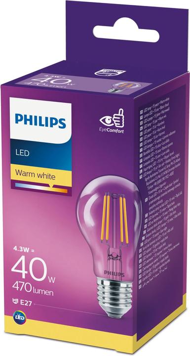 Immagine prodotto Philips Lampada (E27, 4.30 W, 470 lm, 1 x, F)