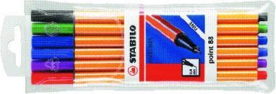 Actual product image STABILO point 88 Fineliner (Red, Green, Lilac, Black, Blue, Violet, 6 x)
