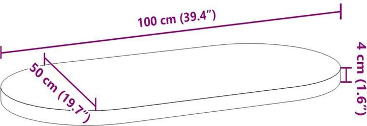 Immagine prodotto VidaXL Lyndsey (100 x 50 x 4 cm)
