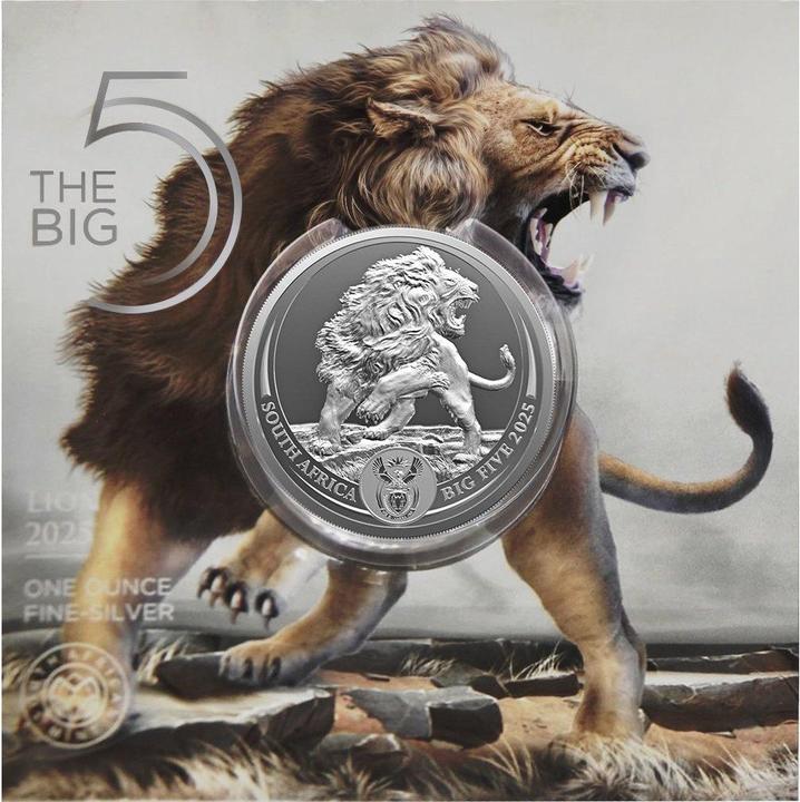 Actual product image South Africa Mint Silber Löwe 1 oz - Big Five Serie III - 2025 (999, 2025)