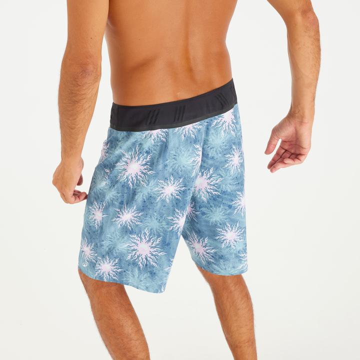 Produktbild Olaian Boardshorts Herren lang Morpho Yingyang 20" blau (42)