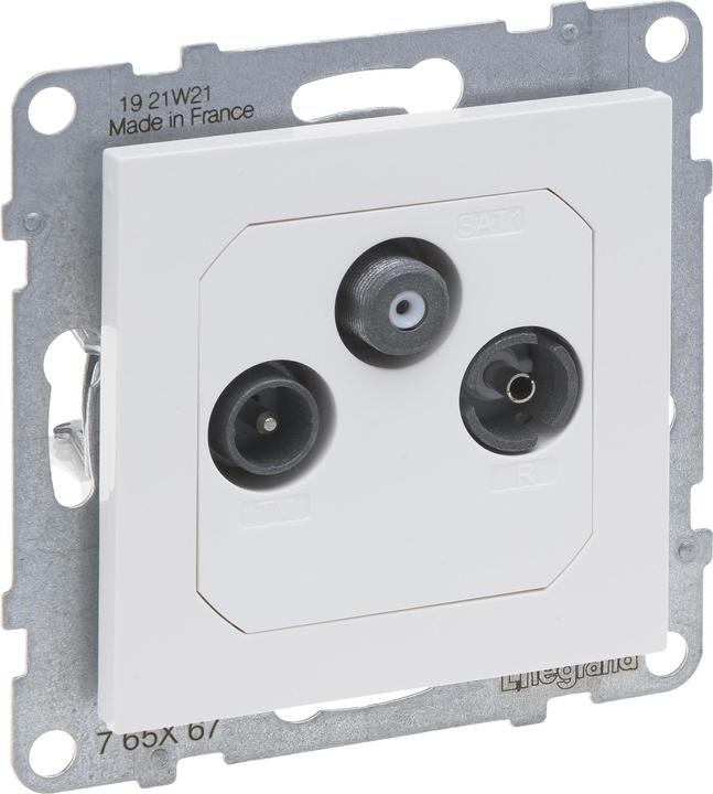Actual product image Legrand SEANO single socket TV-R-SAT 765167 f.HD-TV in the colour ultra white