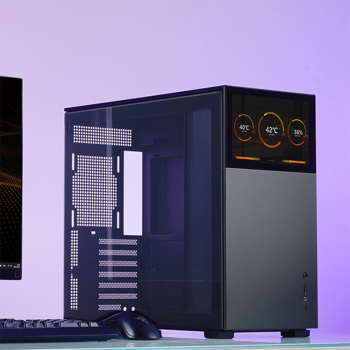 Productafbeelding Jonsbo D41 Scherm ATX behuizing, gehard glas - zwart (ATX, mATX, Mini-ITX, DTX)