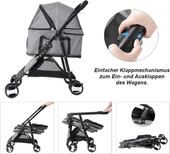 Produktbild Hermex Hundebuggy (Hund, Faltbar, Atmungsaktiv)