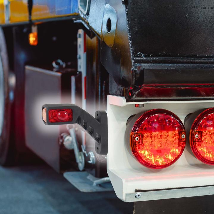Actual product image Wiltec 2x 4 12V 3-coloured LED Side Marker Lamp Position Light for Trailers Vehicles Lorries Cars