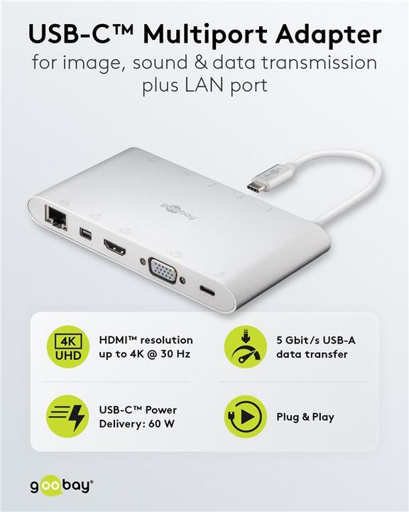 Produktbild Goobay USB-C Multiport-Adapter (USB-C, 11 Ports)