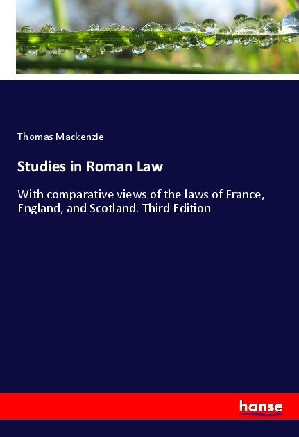 Actual product image Studies in Roman Law (German, Thomas Mackenzie, 2018)