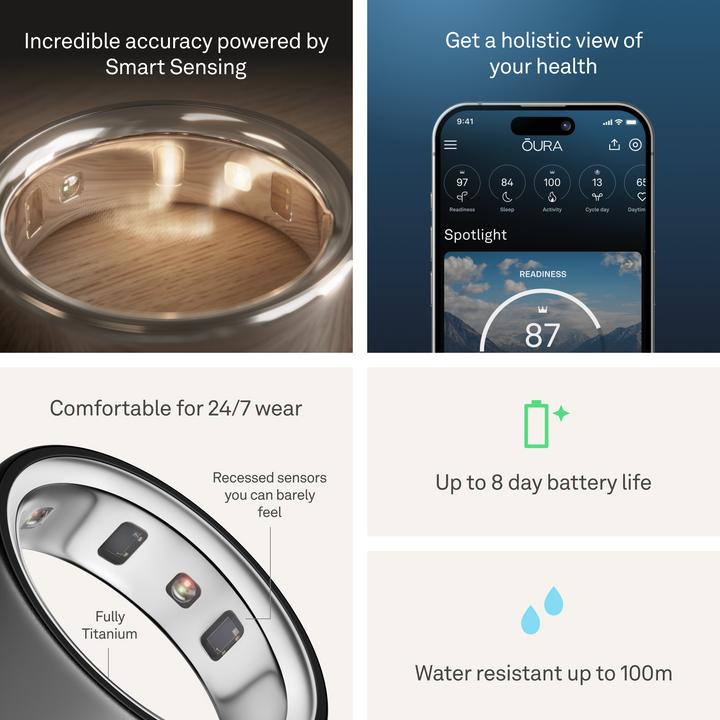 Actual product image Oura Ring 4 (11, Stealth)