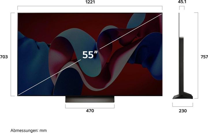 Actual product image LG OLED55C49LA 55-inch OLED evo C4 4K Smart TV 2024 (55", C4, OLED, 4K, 2024)