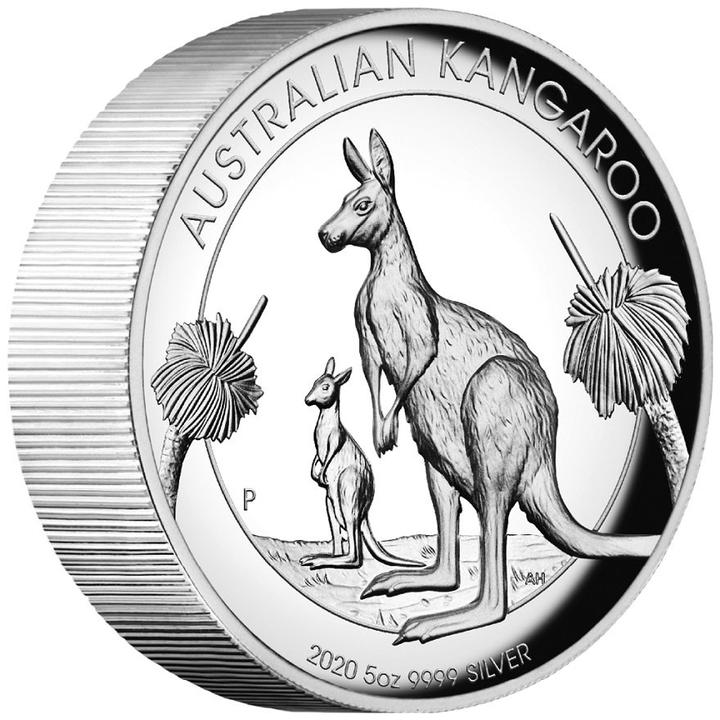 Actual product image The Perth Mint Silber 5 oz Känguru PP High Relief - 2020 (1.00, 2020)
