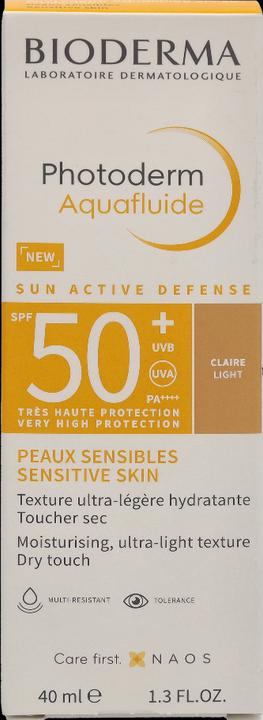 Actual product image Bioderma Photoderm Aquafluide SPF50+ (Sun cream face, SPF 50, 40 ml, 59 g)