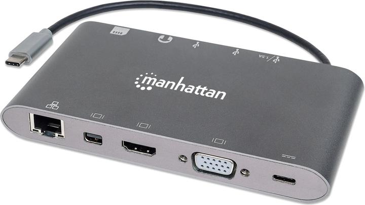 Actual product image Manhattan SuperSpeed USB-C to 7-in-1 Docking Station (Docking port (proprietary), 1 Ports)