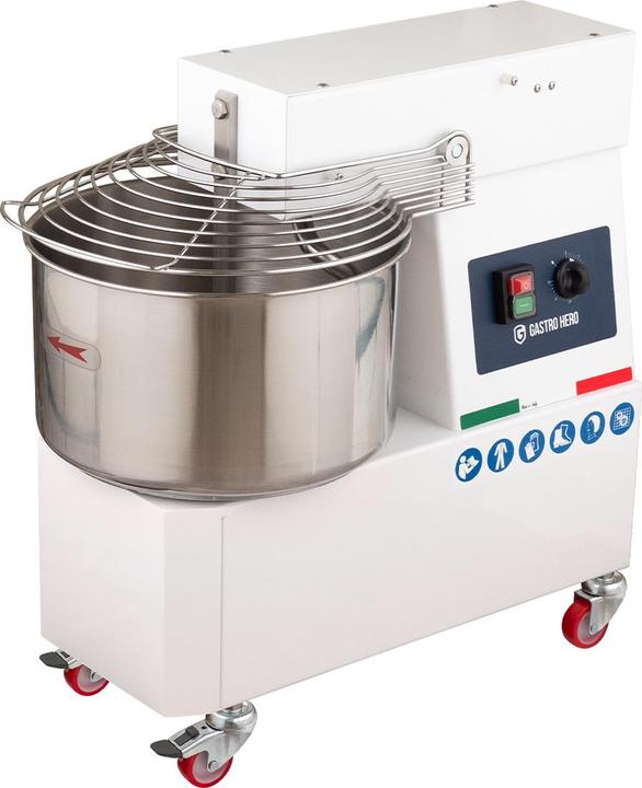 Produktbild Gastro Hero Spiral-Teigknetmaschine PROFI V mit Rollen - fester Kopf (750 W)