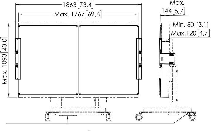 Produktbild Vogels RISE A227 WHITEBOARD SET 75IN (Wand)