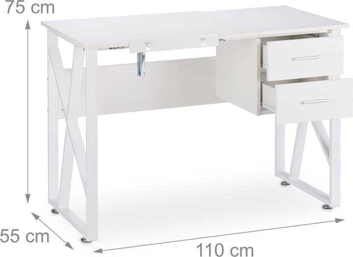 Image du produit Relaxdays Bureau pupitre inclinable (110 x 55 x 75 cm)