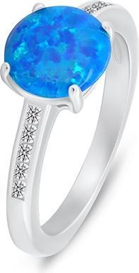 Immagine prodotto Brilio Argento - Incantevole anello in argento con opale e zirconi RI107WB - Circuito: 58 mm (58)