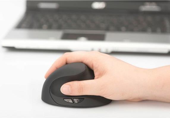 Image du produit Digitus Clavier ergonomique vertical sans fil 6 boutons 1600 dpi noir (Sans fil)