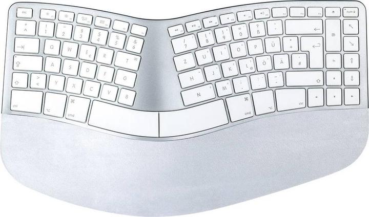 Matias Kabellos Tastatur Deutsch, QWERTZ, Mac Silber Ergonomisch (DE, Kabellos)