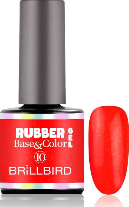 BrillBird Rubber Gel Base&Coral #10 8ml (UV-Gel Lack)