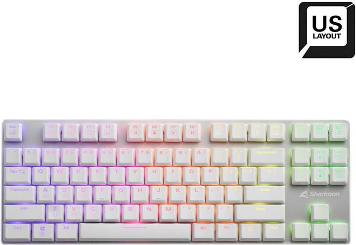 Actual product image Sharkoon purewriter tkl rgb gaming keyboard (US, Cable)