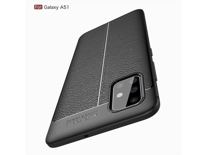 Actual product image Screenguard Samsung Galaxy A51 4G Case Leather Design TPU Cover (Samsung Galaxy A51)