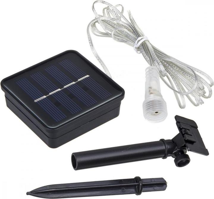 Produktbild Maclean MCE411 LED Solar Lichterkette 144 LED RGB Batterie IP44 Eiszapfen Weihnachtsbaum (2.40 m)