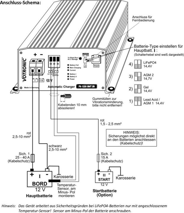 Actual product image Votronic 3100 Pb 1215 SMT 2B 12V 15A Battery Charger"" (12V, 15 A)