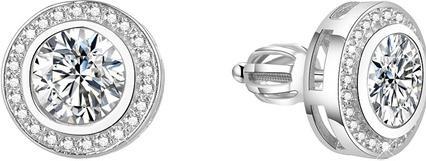 Beneto Silver earrings with zircons TAGUP1588S (L)