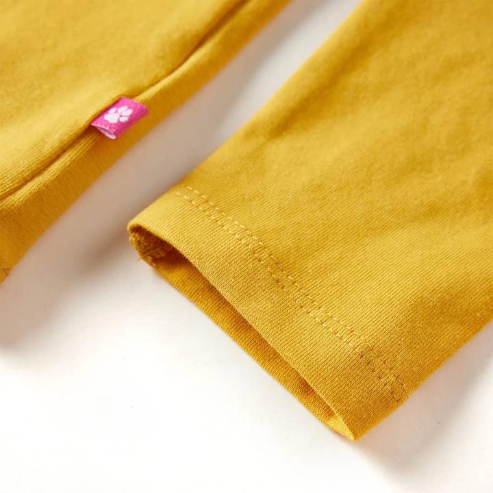 Immagine prodotto VidaXL Camicia da bambino a maniche lunghe ocra 140,Materiale: 95 % cotone. 5 (140)